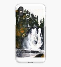 Canada Waterfall Nova Scotia Acrylics On Paper iPhone Case/Skin