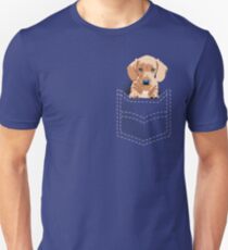Daschund in a pocket Unisex T-Shirt