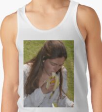Girl Eating A Banana Men's Tank Top