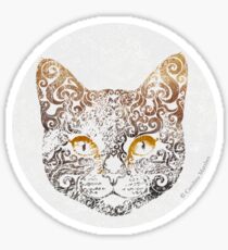 Swirly Cat Sticker