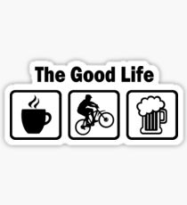 The Good Life Mountain Biking Sticker