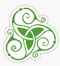 Spiral Celtic Tri Knot in Green Sticker