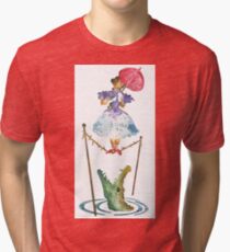 Perilous Pink Parasol - Stretching Portrait Tri-blend T-Shirt