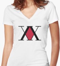 Hunter x Hunter Logo Women's Fitted V-Neck T-Shirt