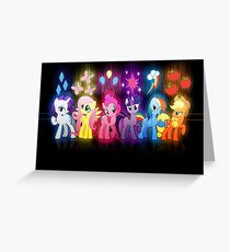 My Little Pony Neon Poster Greeting Card