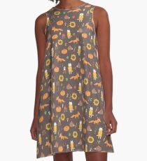 Herbst A-Linien Kleid