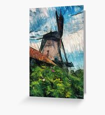 sketching windmill Greeting Card