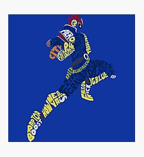 Captain Falcon Typography - Justice is Served! Photographic Print