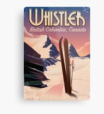 Whistler,Vancouver, British Columbia Ski poster Metal Print
