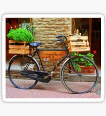 Old bicycle in Tuscany Sticker