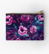 DARK BLUE FLORAL Studio Pouch