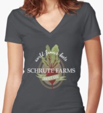 Schrute Farms - The office Women's Fitted V-Neck T-Shirt