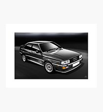 Poster artwork - Audi quattro in Charcoal grey Photographic Print