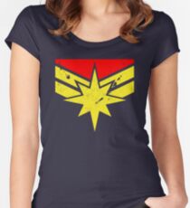 Distressed Super Heroine Women's Fitted Scoop T-Shirt