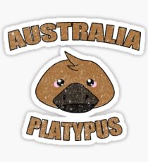 Platypus vintage design - Australian animal Sticker