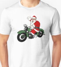 Biker Santa Claus Unisex T-Shirt