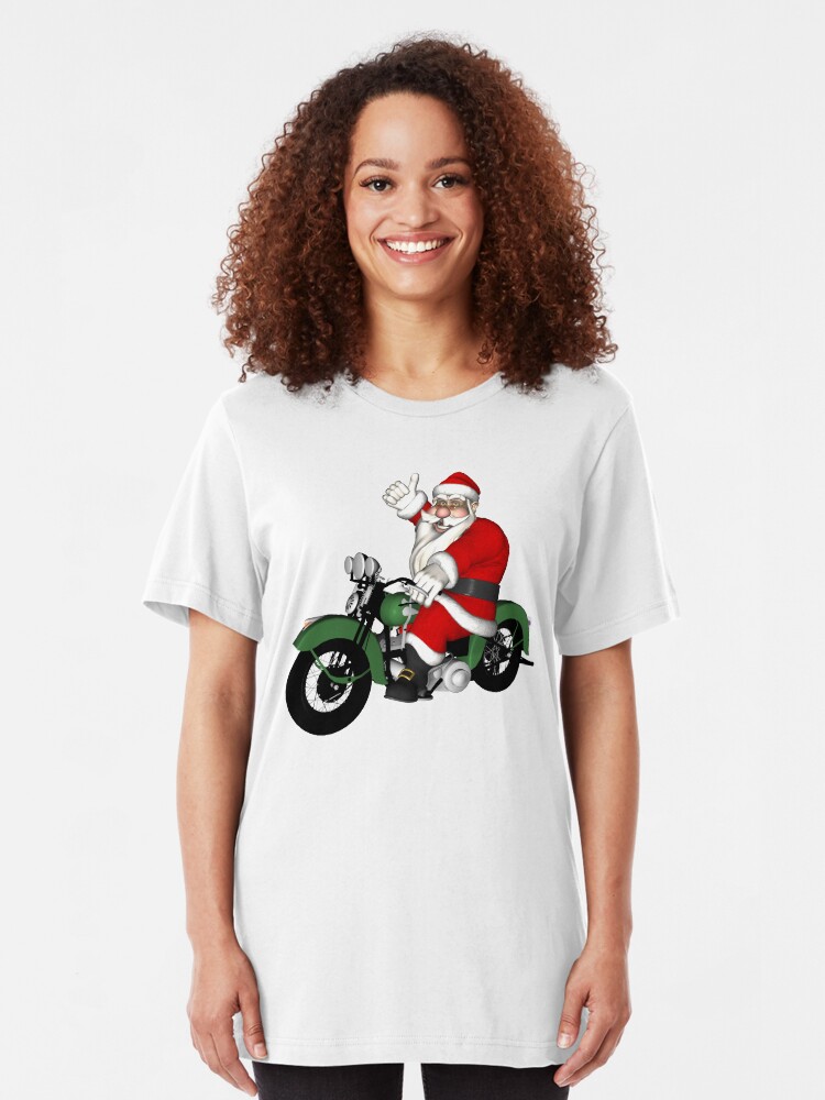 santa biker shirt