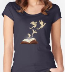 Book Dragons Women's Fitted Scoop T-Shirt