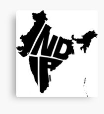 India Black Canvas Print