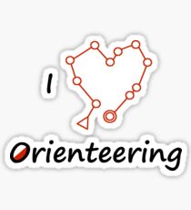 I Heart/Love Orienteering Sticker
