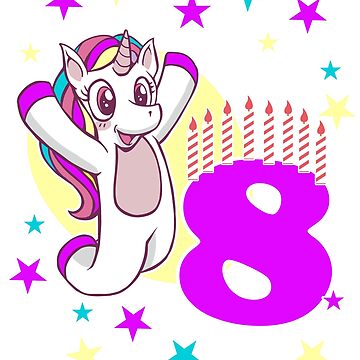 This princess is eight 8 year old girl birthday gift idea Poster by  Jelisandie