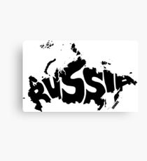 Russia Black Canvas Print