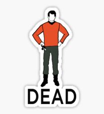 Dead Red Shirt Sticker