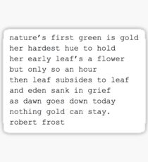 The Outsiders Poem Sticker