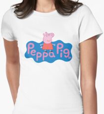 Camiseta entallada para mujer Logotipo de Peppa Pig