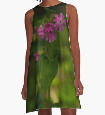 Pink Campion in Prehen Woods, Derry A-Line Dress