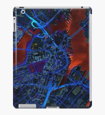 Boston city map dark iPad Case/Skin