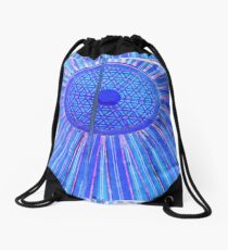 blue zen Drawstring Bag