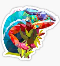 Low Poly Chameleon Sticker
