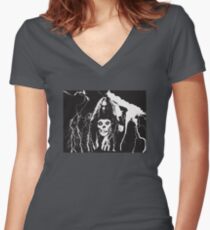 Cliff Burton T Shirt Women's Fitted V-Neck T-Shirt