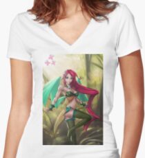 Pin-up MLP Fluttershy Women's Fitted V-Neck T-Shirt