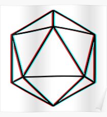 Odesza - Cyan/Red Poster