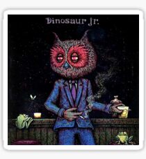 dinosaur jr owl theme artwork heru Sticker