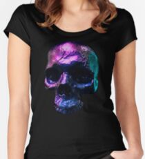 Iridescent Skull Women's Fitted Scoop T-Shirt