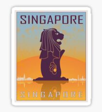 Singapore vintage poster Sticker