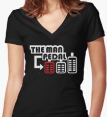 The Man Pedal (1) Women's Fitted V-Neck T-Shirt
