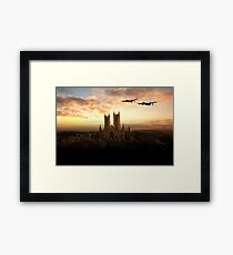 Lancs over Lincoln Framed Print