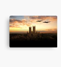 Lancs over Lincoln Canvas Print