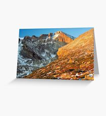 First Light at Longs Peak Greeting Card