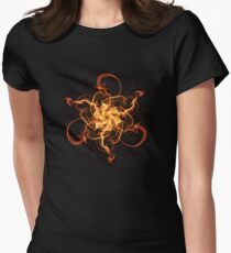 Energetische Geometrie - Fire Spinner Bloom Tailliertes T-Shirt