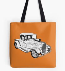 Model A Ford Pickup Hot Rod Illustration Tote Bag