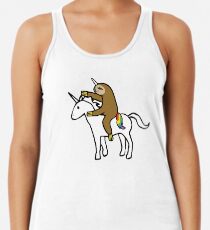 Slothicorn Reit-Einhorn Racerback Tank Top
