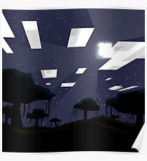 Minecraft Nightscape Poster