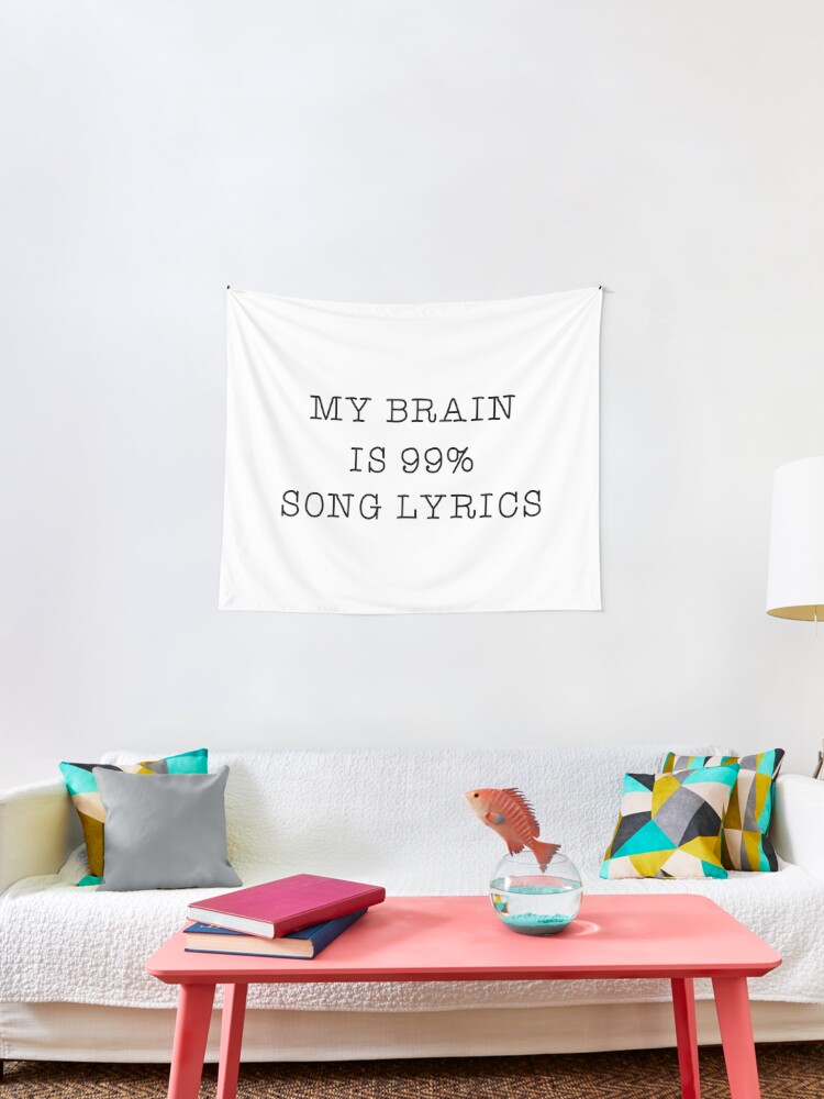 Music Song Lyrics Lover Popular Funny Text Wall Tapestry