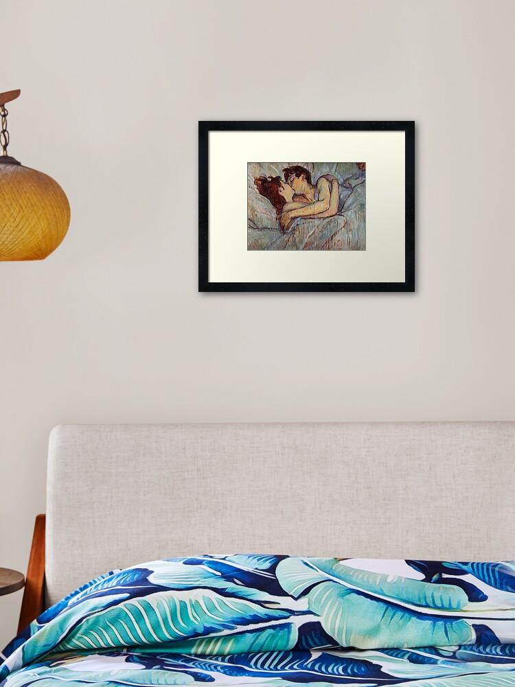 Im Bett Der Kuss Von Henri De Toulouse Lautrec Gerahmter Kunstdruck
