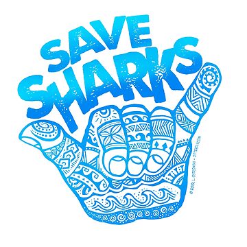 Artwork thumbnail, Hang Loose, Save Sharks by jitterfly